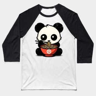 Vintage Kawaii panda eat ramen noodles Baseball T-Shirt